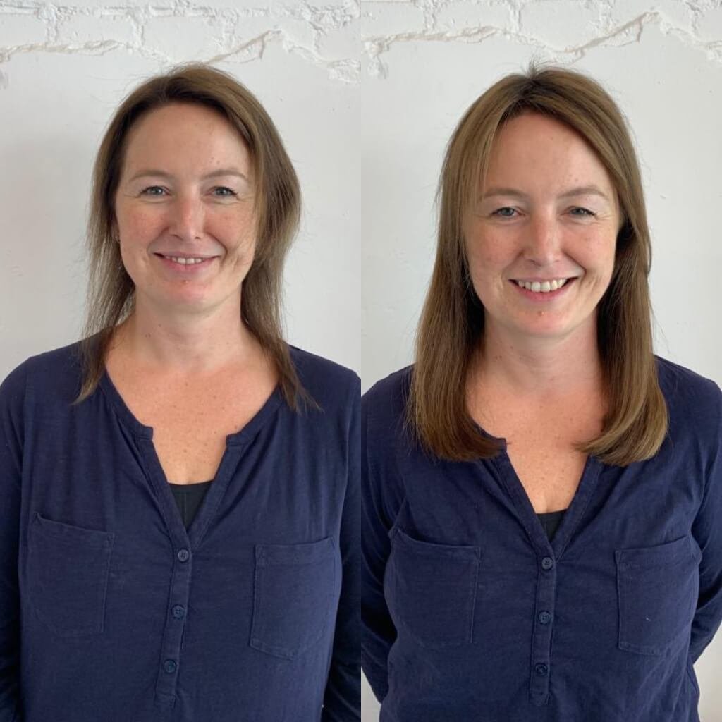 thickening hair extensions before and after