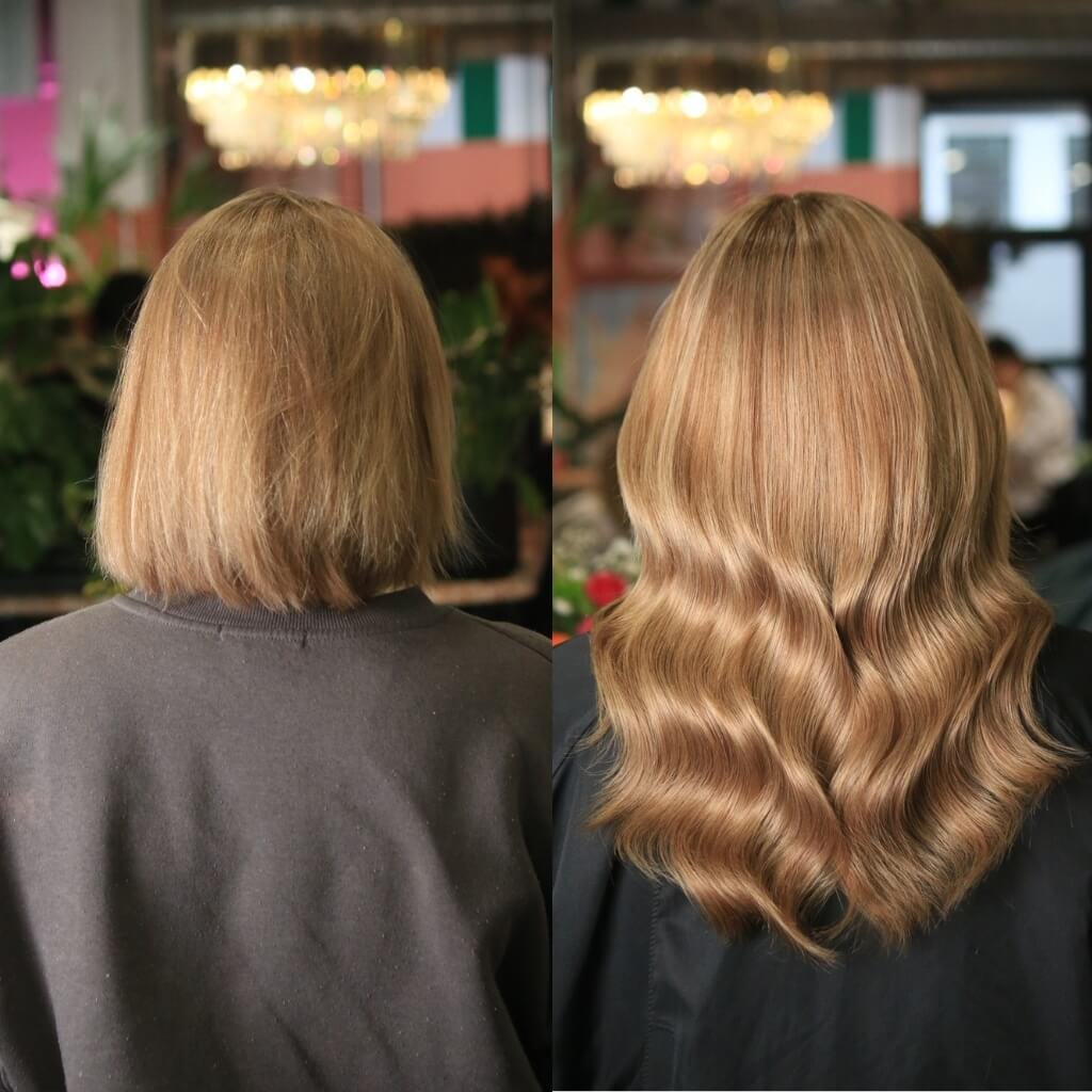 lengthening hair extensions before and after 